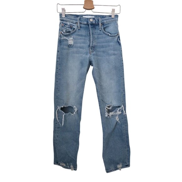 MOTHER Denim - Mother Superior TOMCAT THE CONFESSION High-Rise Destroyed Cropped Jeans Sz 25